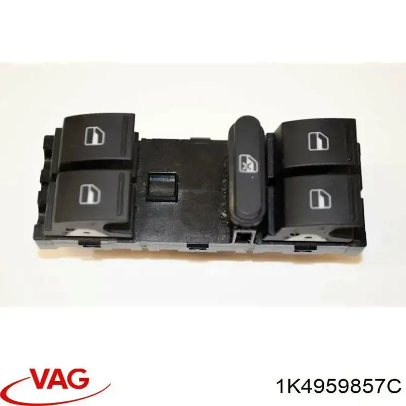 1K4959857C VAG Unidade de botões dianteira esquerda de controlo de elevador de vidro