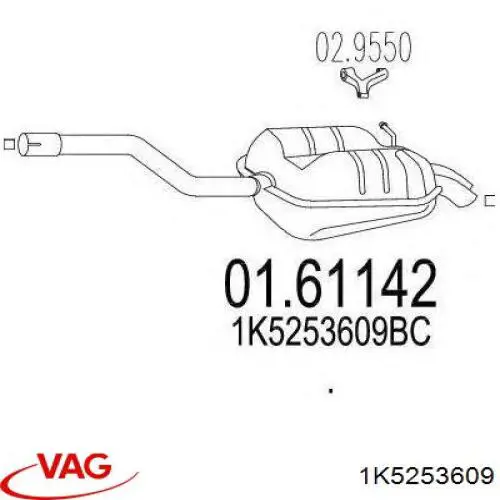 Compre ED24106 Edex Silenciador, parte traseira