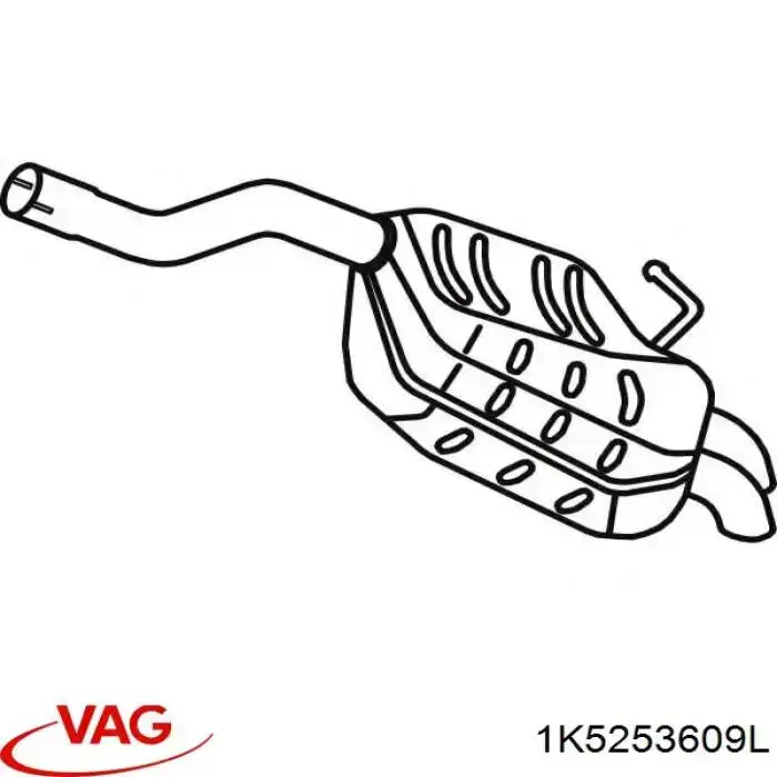 Compre 1K5253609L VAG Silenciador, parte traseira
