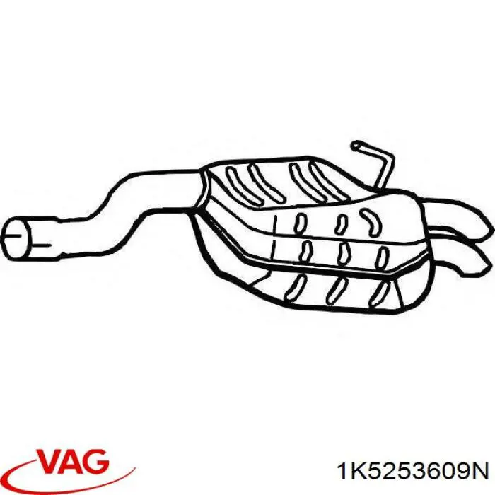 Compre 1K5253609N VAG Silenciador, parte traseira