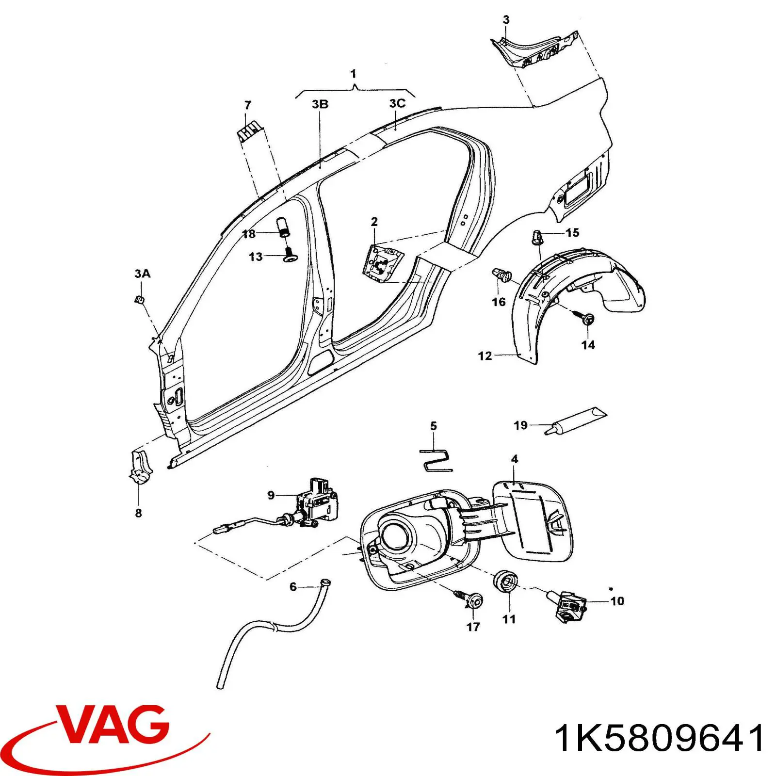  VAG 1K5809641 preço, a partir de 47,01 USD
