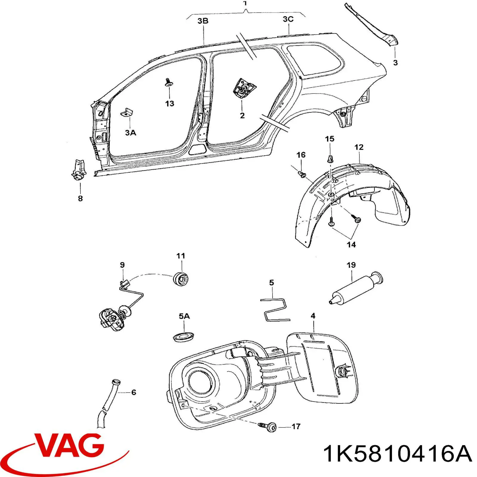  VAG 1K5810416A preço, a partir de 63,31 USD