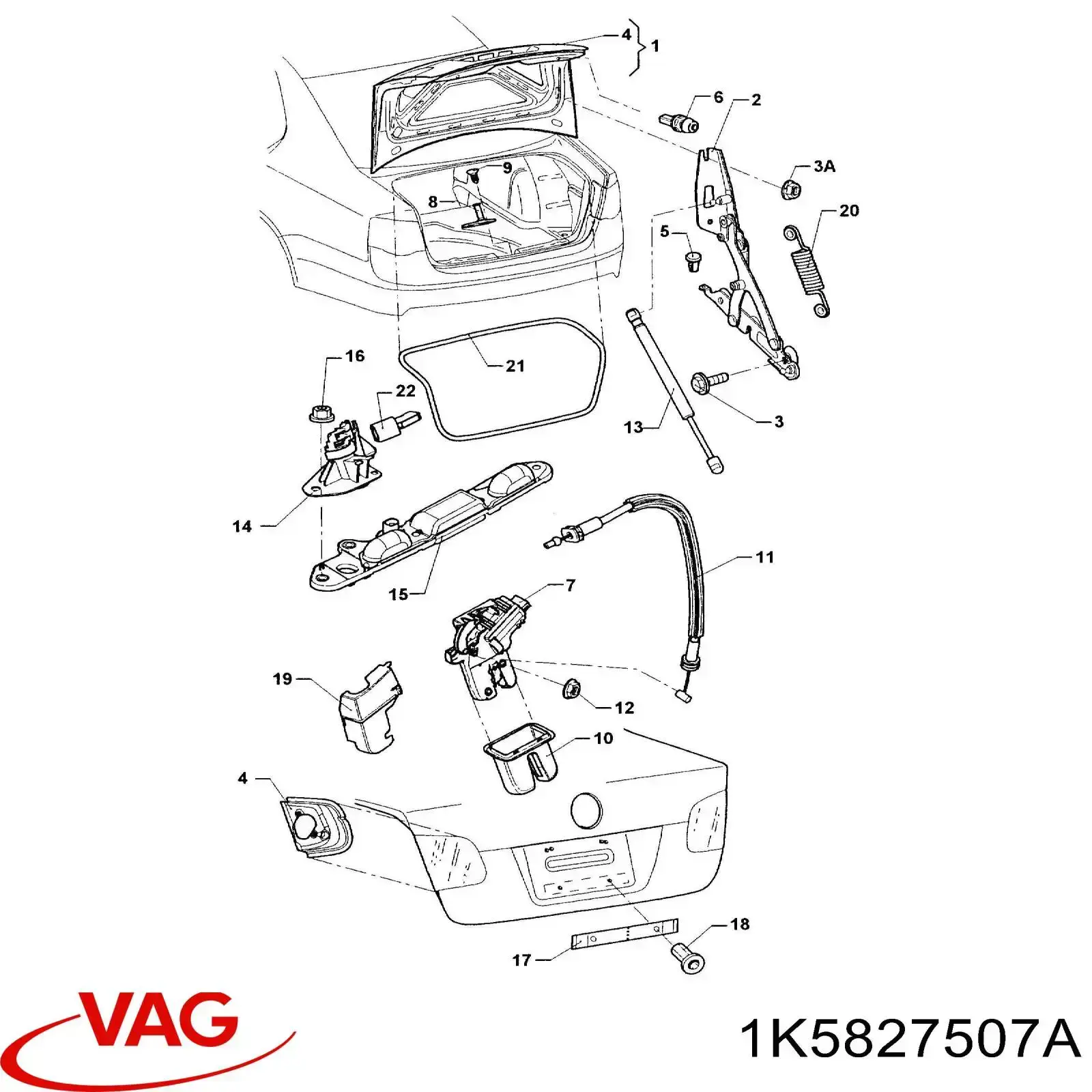  VAG 1K5827507A preço, a partir de 16,76 USD