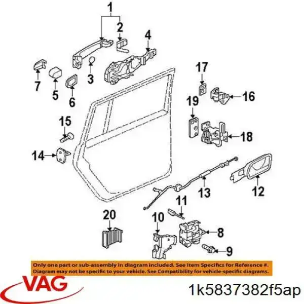  VAG 1K5837382D5AP preço, a partir de 35,77 USD