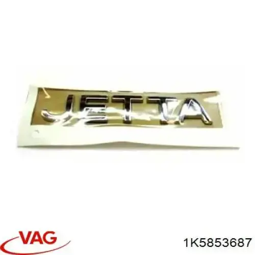 1K5853687 VAG Emblema de tampa de porta-malas (emblema de firma)