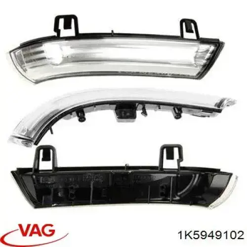 1K5949102 VAG Pisca-pisca de espelho direito