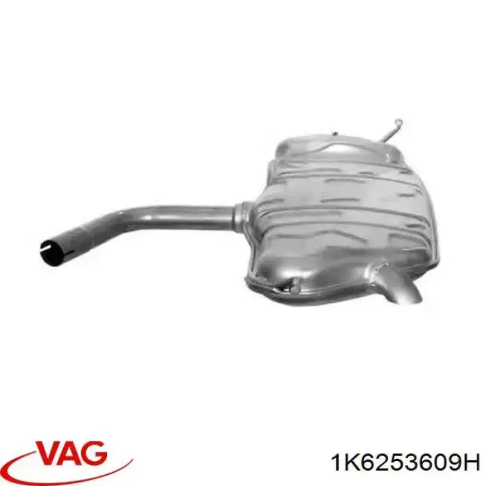 Compre 1K6253609H VAG Silenciador, parte traseira