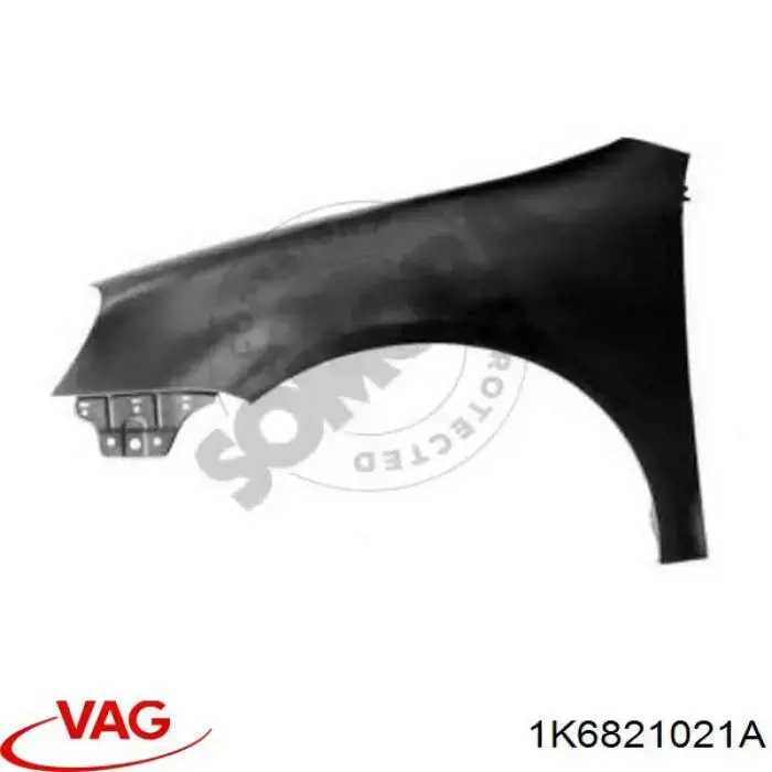 Pára-lama dianteiro esquerdo VAG 1K6821021A preço, a partir de 92,86 USD