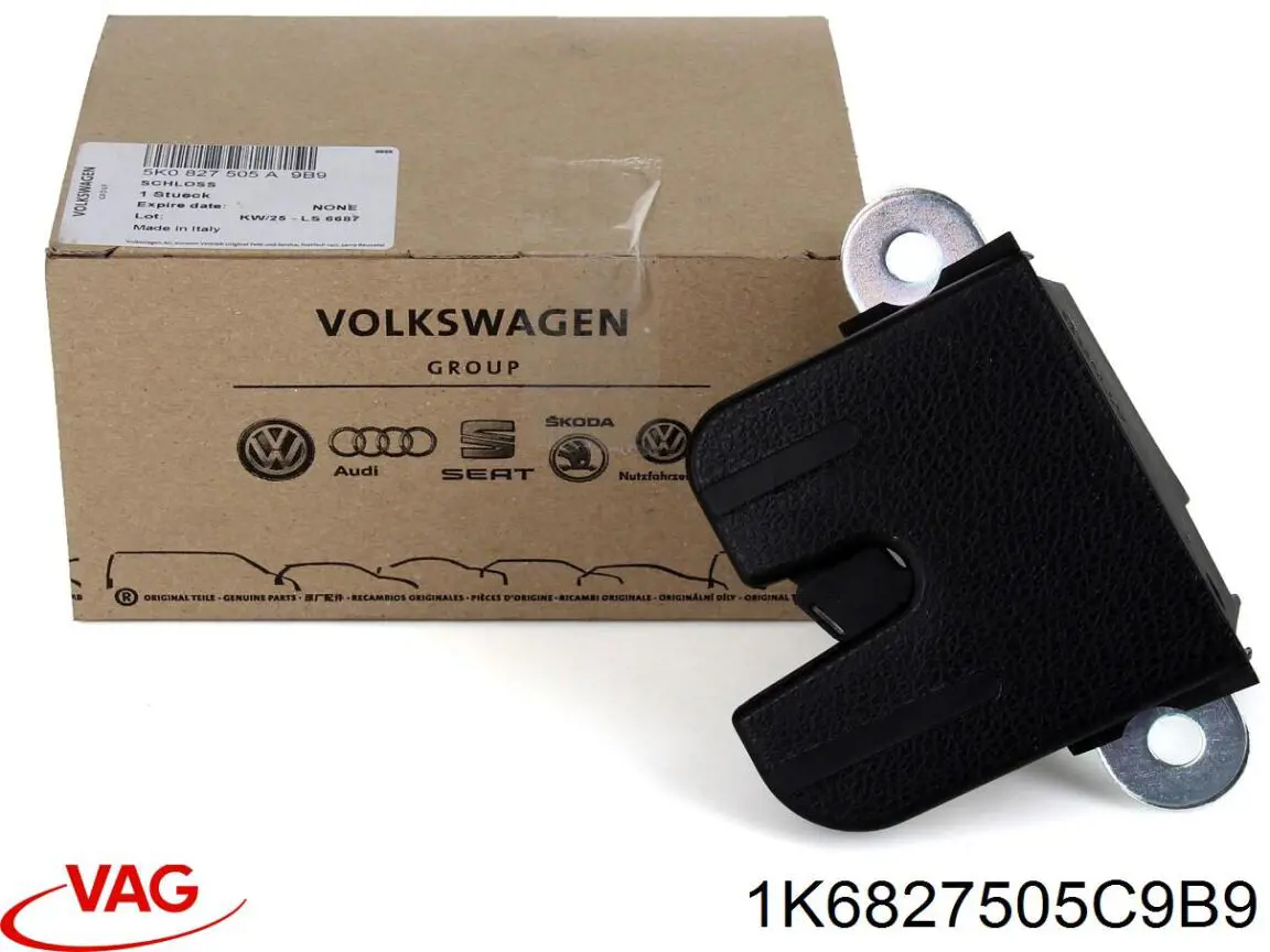 Compre 1K6827505C9B9 VAG Fecho de tampa de porta-malas (de 3ª/5ª porta traseira)