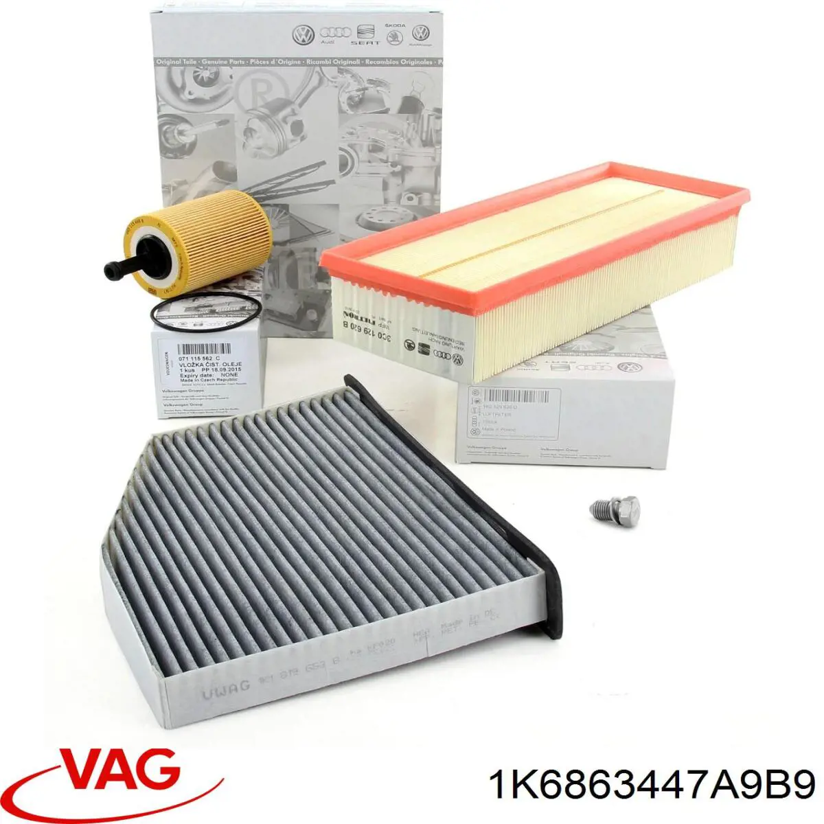 Revestimento (cobrimento) de tampa de porta-malas (de 3ª/5ª porta traseira) VAG 1K6863447A9B9 preço, a partir de 24,33 USD