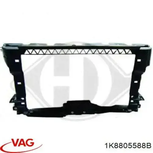 1K8805588B VAG Suporte do radiador montado (painel de montagem de fixação das luzes)