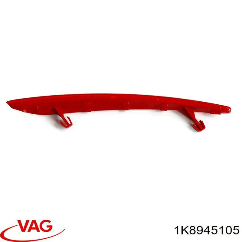 1K8945105 VAG Retrorrefletor (refletor) do pára-choque traseiro esquerdo