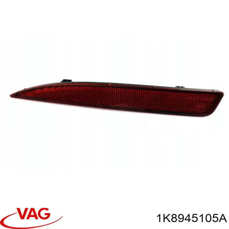 Retrorrefletor (refletor) do pára-choque traseiro esquerdo VAG 1K8945105B preço, a partir de 45,44 USD