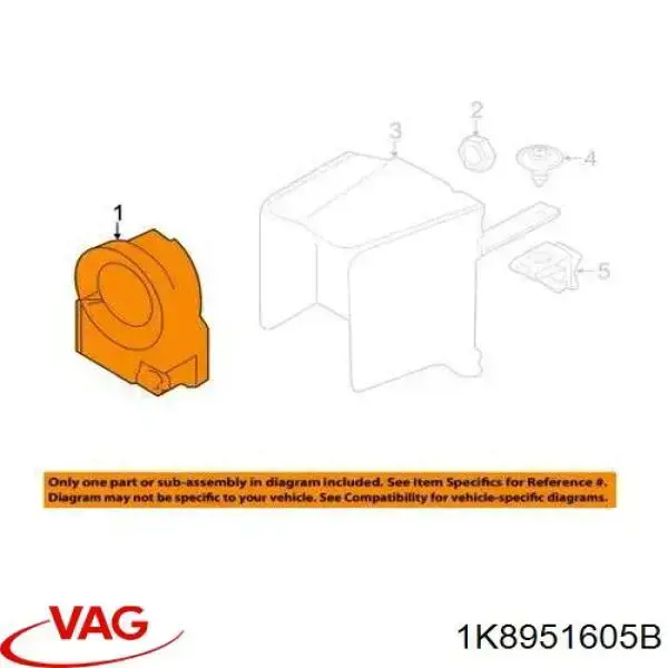 1K8951605B VAG Sirene do sistema anti-roubo