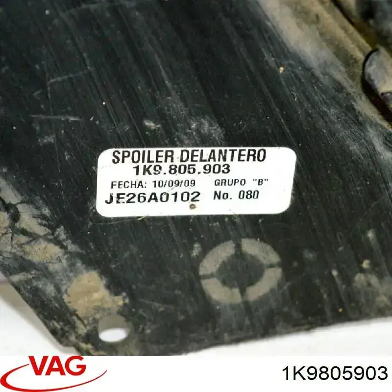 1K9805903 VAG Spoiler do pára-choque dianteiro