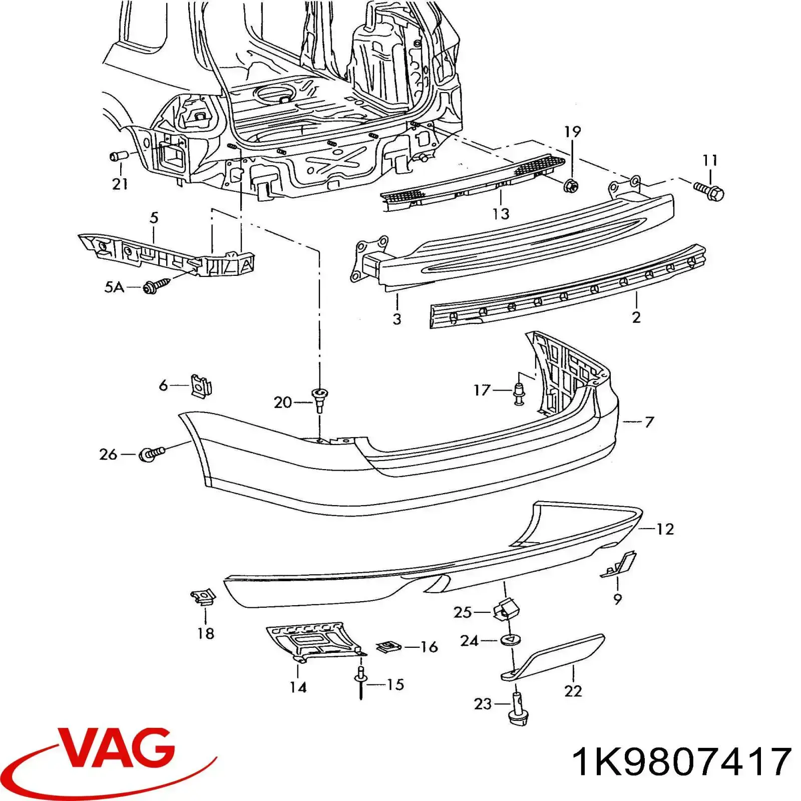Pára-choque traseiro Starline KH9534952 preço, a partir de 200,65 USD