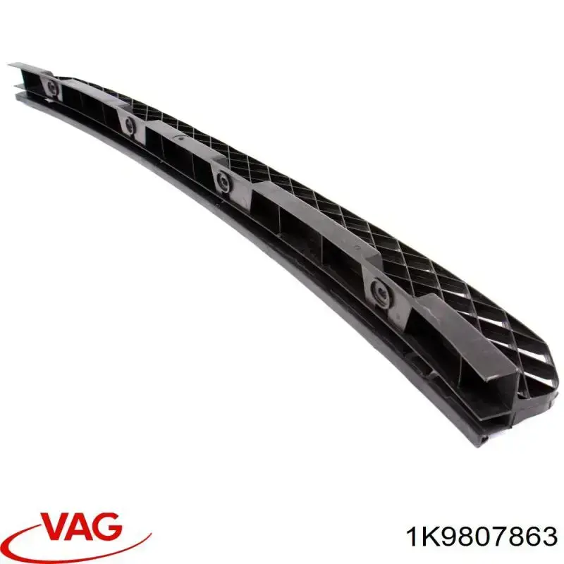 1K9807863 VAG Placa sobreposta do pára-choque traseiro superior de proteção (degrau-grampo dobrável)
