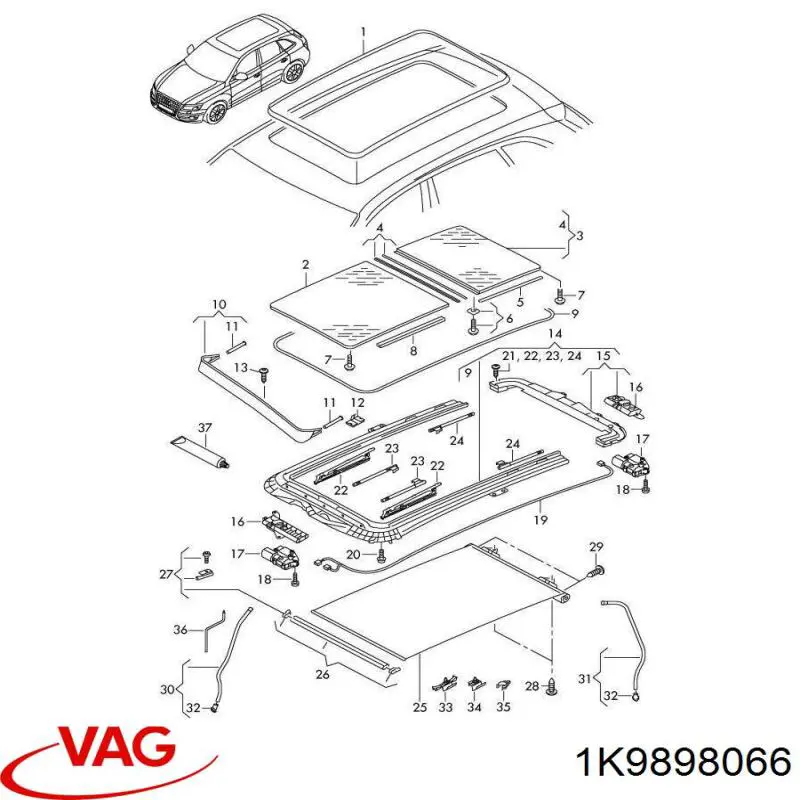  VAG 1K9898066 preço, a partir de 104,00 USD
