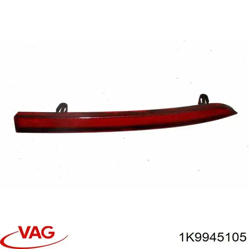 1K9945105 VAG Retrorrefletor (refletor) do pára-choque traseiro esquerdo