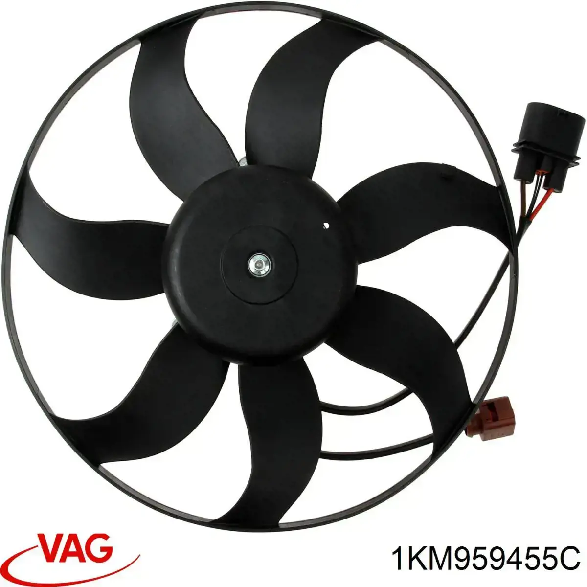 1KM959455C VAG Ventilador elétrico de esfriamento montado (motor + roda de aletas) esquerdo