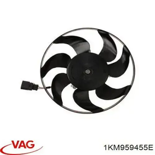 Ventilador elétrico de esfriamento montado (motor + roda de aletas) direito VAG 1KM959455E preço, a partir de 65,62 USD