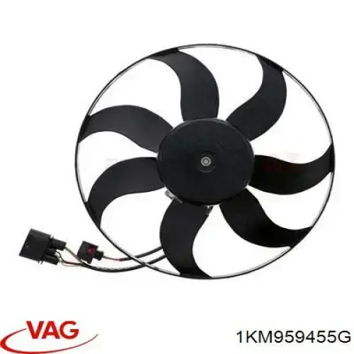 1KM959455G VAG Ventilador elétrico de esfriamento montado (motor + roda de aletas) esquerdo