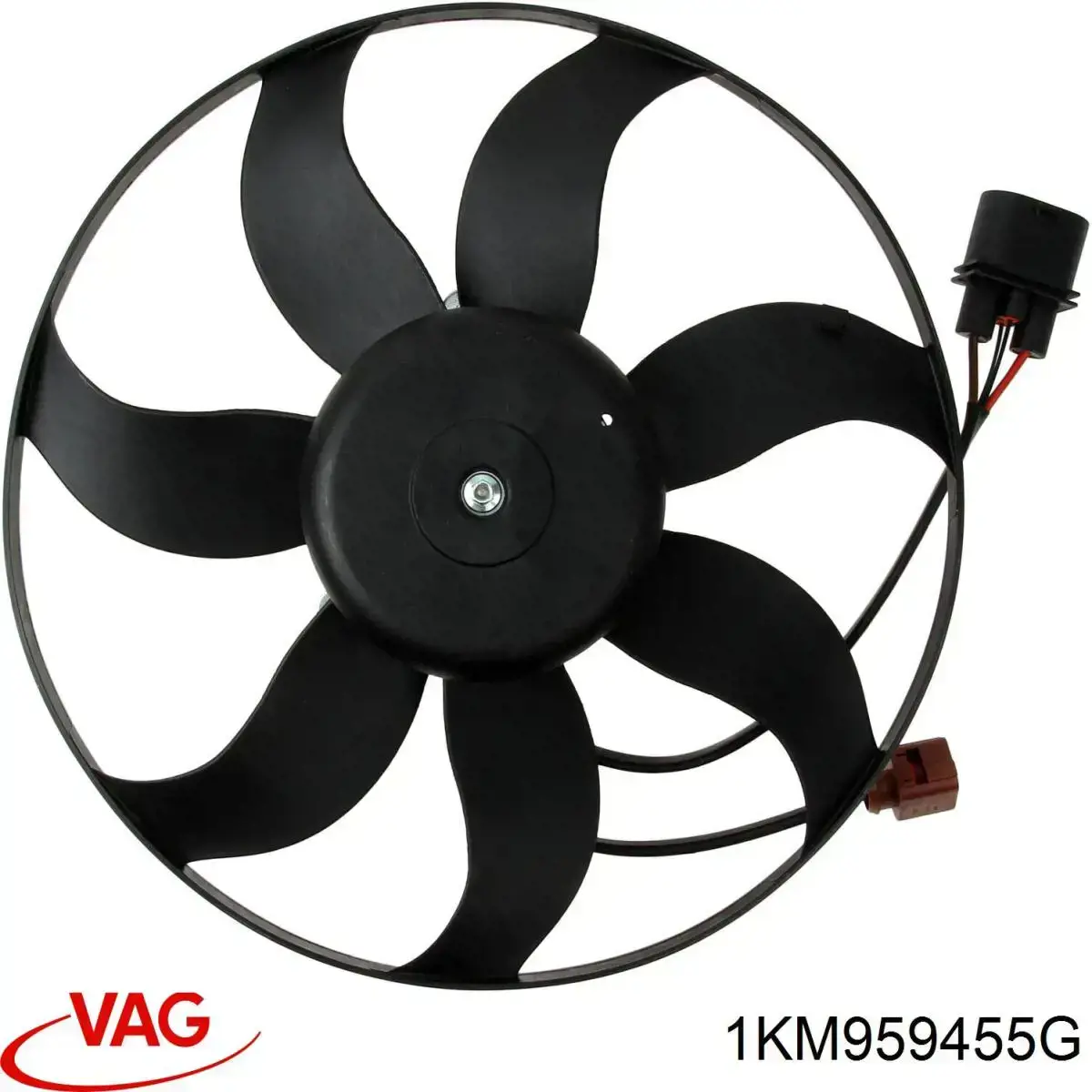 Ventilador elétrico de esfriamento montado (motor + roda de aletas) esquerdo VAG 1KM959455G preço, a partir de 105,56 USD