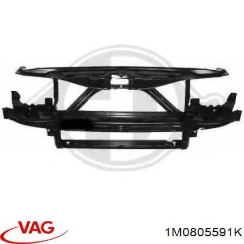 1M0805591K VAG Suporte do radiador montado (painel de montagem de fixação das luzes)