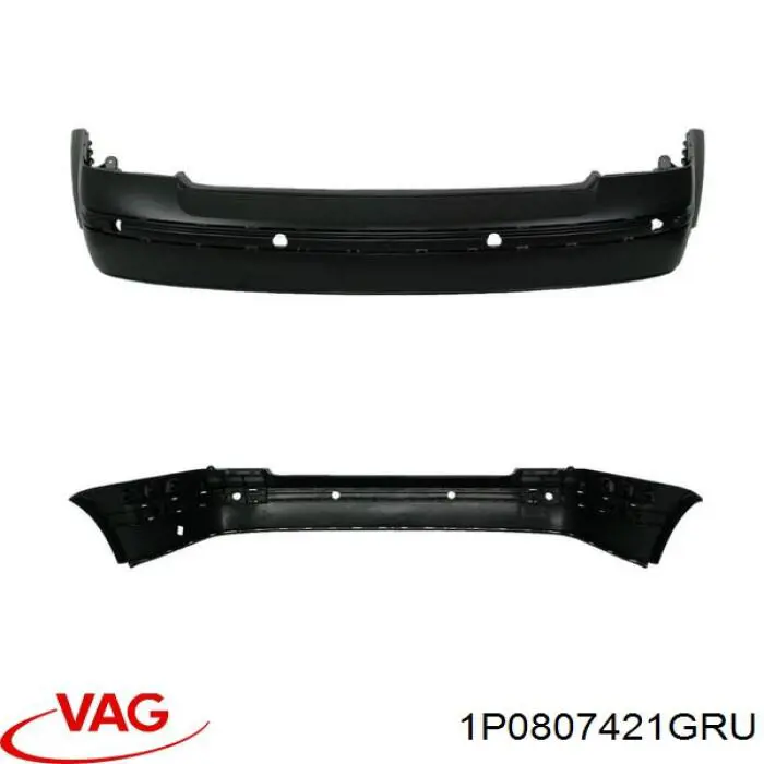 Compre 1P0807421GRU VAG Pára-choque traseiro