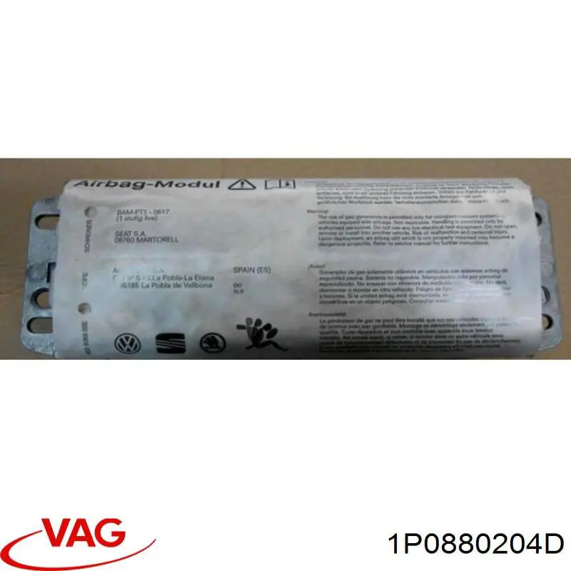 Cinto de segurança (AIRBAG) de passageiro VAG 1P0880204D preço, a partir de 165,15 USD