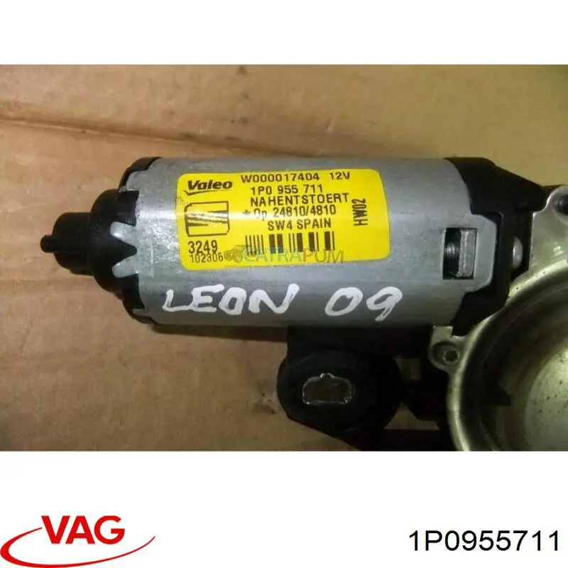 1P0955711 VAG Motor de limpador pára-brisas de vidro traseiro