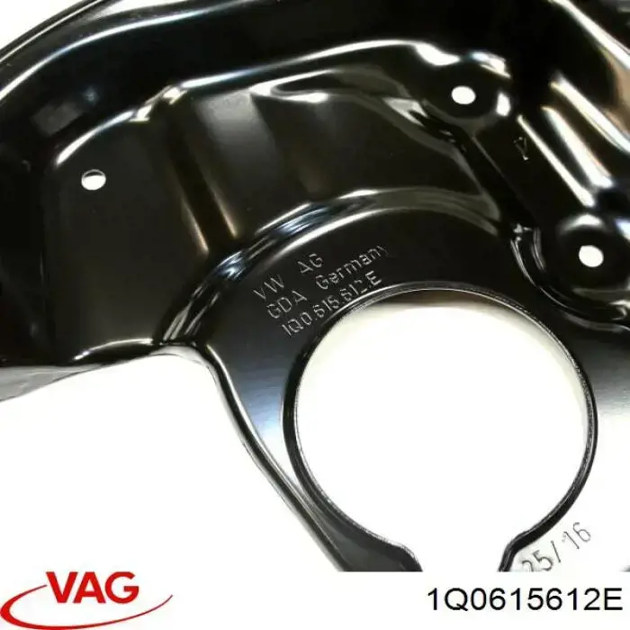 1Q0615612E VAG Proteção direita do freio de disco traseiro