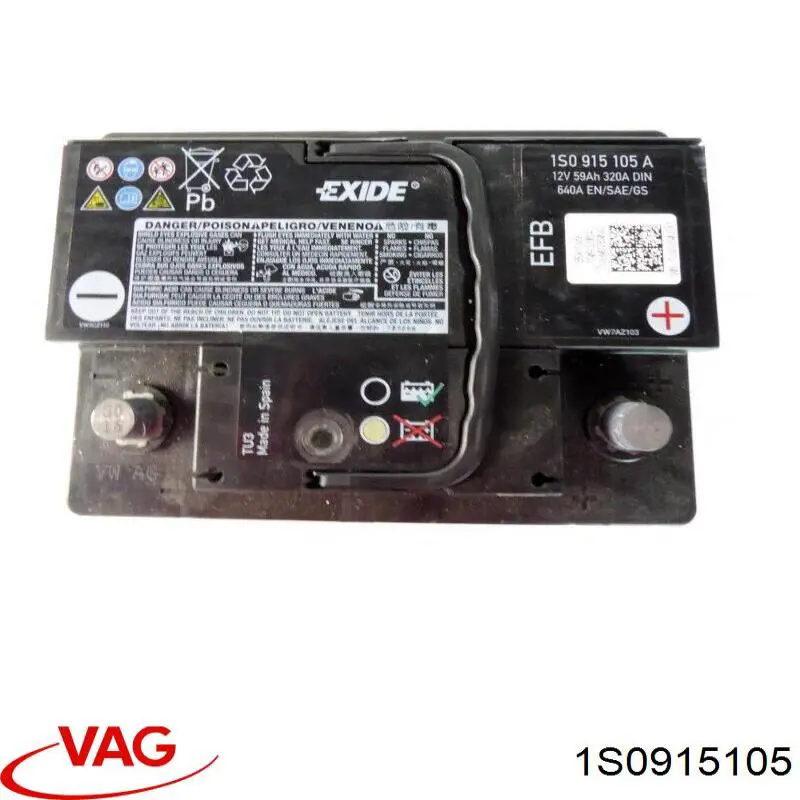 Compre 1S0915105 VAG Bateria recarregável (PILHA)