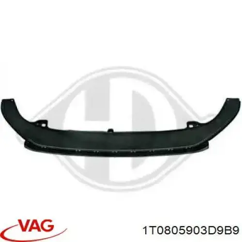 1T0805903D9B9 VAG Spoiler do pára-choque dianteiro