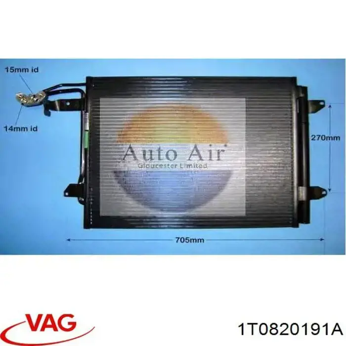 1T0820191A VAG Tanque de recepção do secador de aparelho de ar condicionado