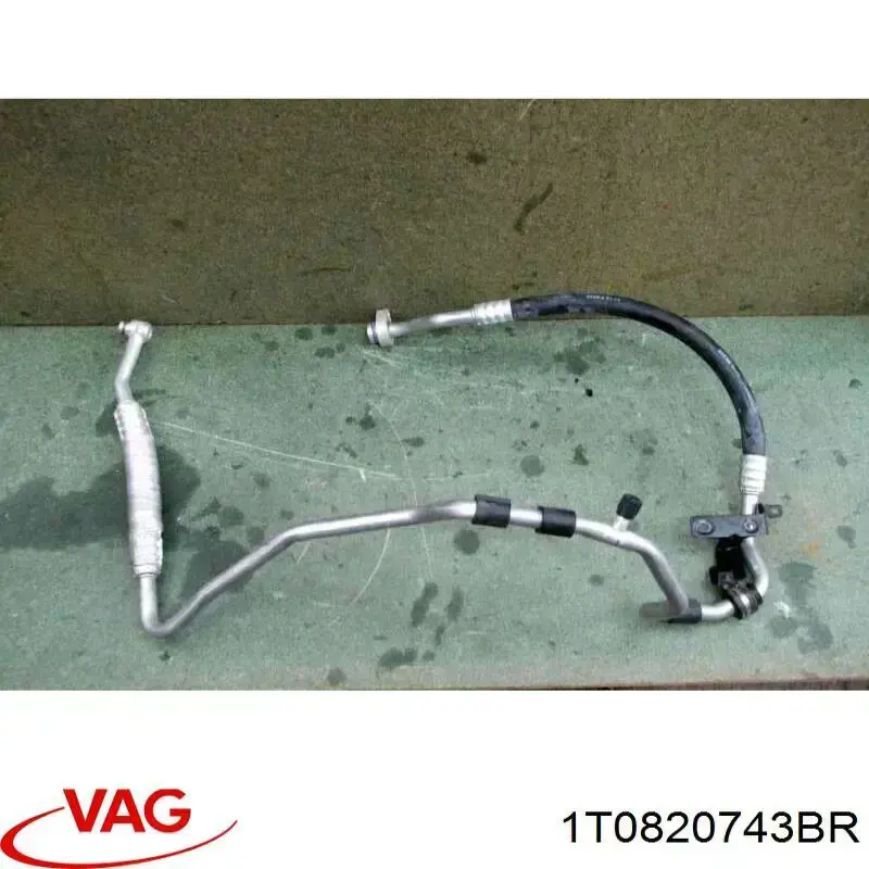 1T0820743BR VAG Mangueira de aparelho de ar condicionado, desde o vaporizador até o compressor
