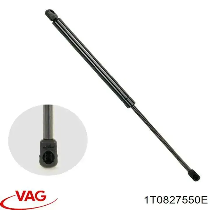 1T0827550E VAG Amortecedor de tampa de porta-malas (de 3ª/5ª porta traseira)