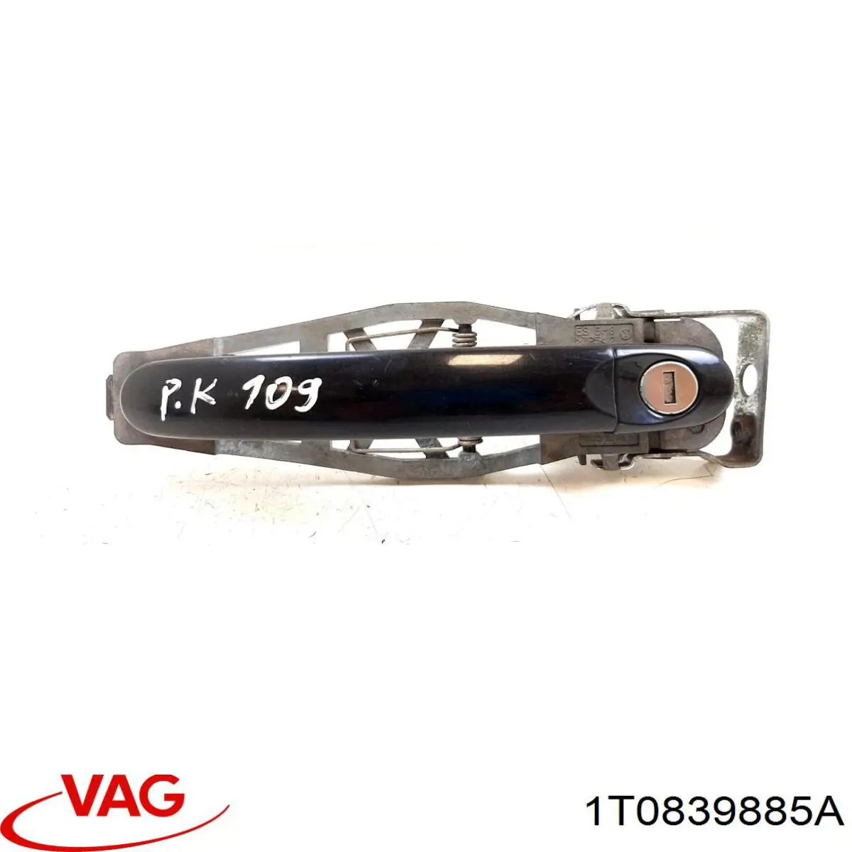 1T0839885A VAG Suporte de maçaneta externa da porta traseira esquerda