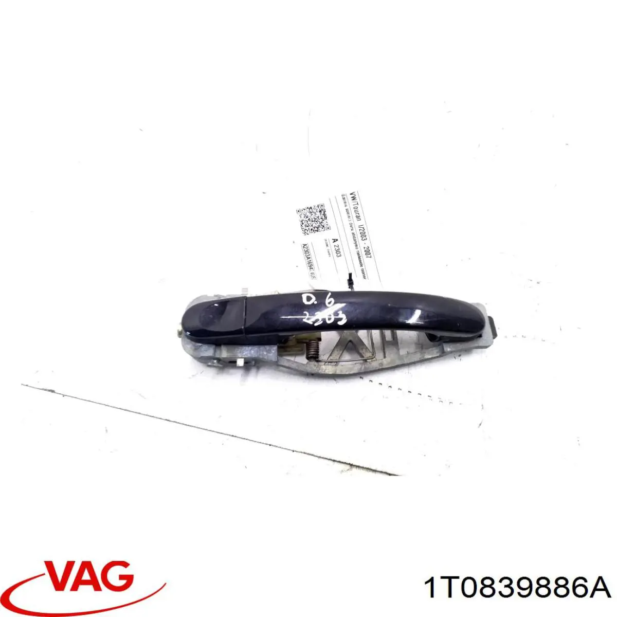 1T0839886A VAG Suporte de maçaneta externa da porta traseira direita