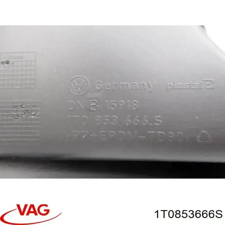 1T0853666S VAG Grelha direita do pára-choque dianteiro