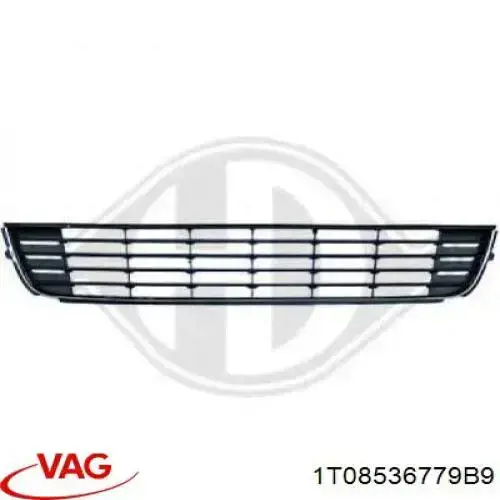 Compre 1T08536779B9 VAG Grelha central do pára-choque dianteiro