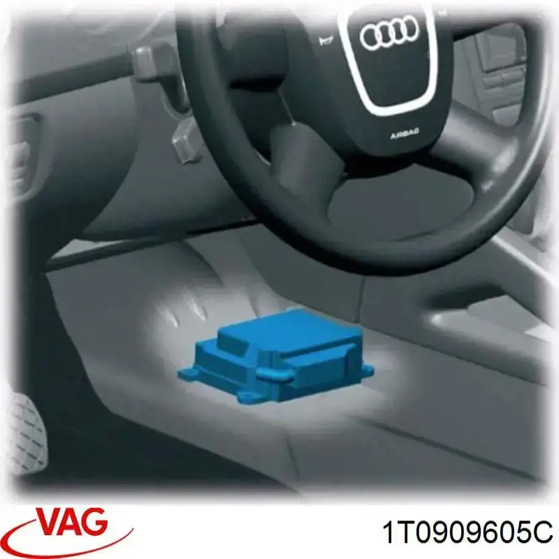 Compre 1T0909605C VAG Módulo processador de controlo da bolsa de ar (Centralina eletrônica AIRBAG)