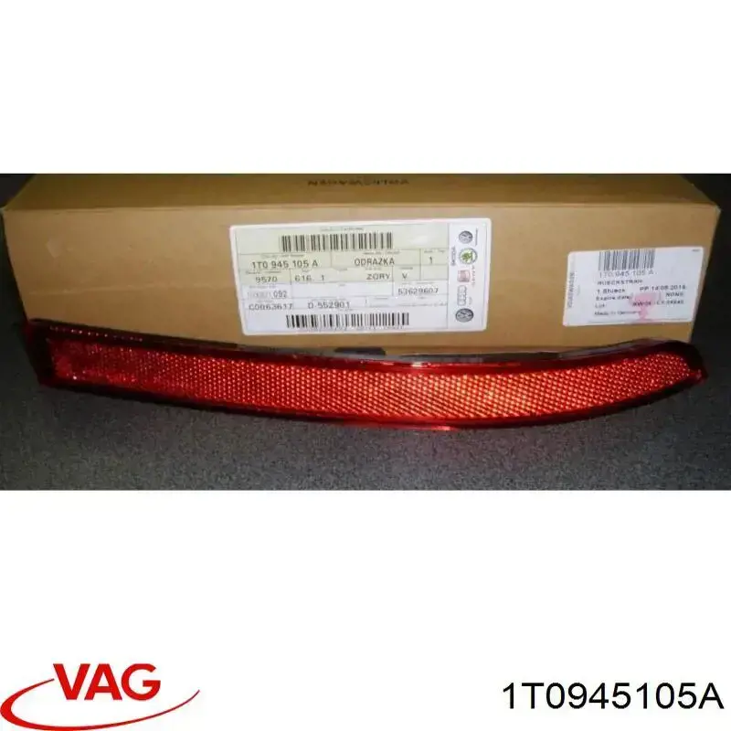 Retrorrefletor (refletor) do pára-choque traseiro esquerdo VAG 1T0945105A preço, a partir de 56,82 USD
