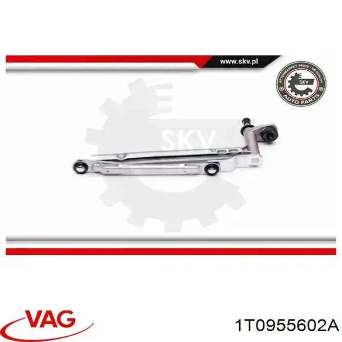 Compre 1T0955602 VAG Trapézio de limpador pára-brisas direito