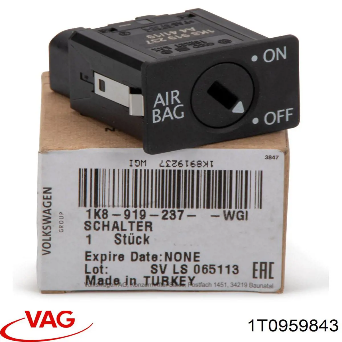  VAG 1T0959843C preço, a partir de 38,50 USD