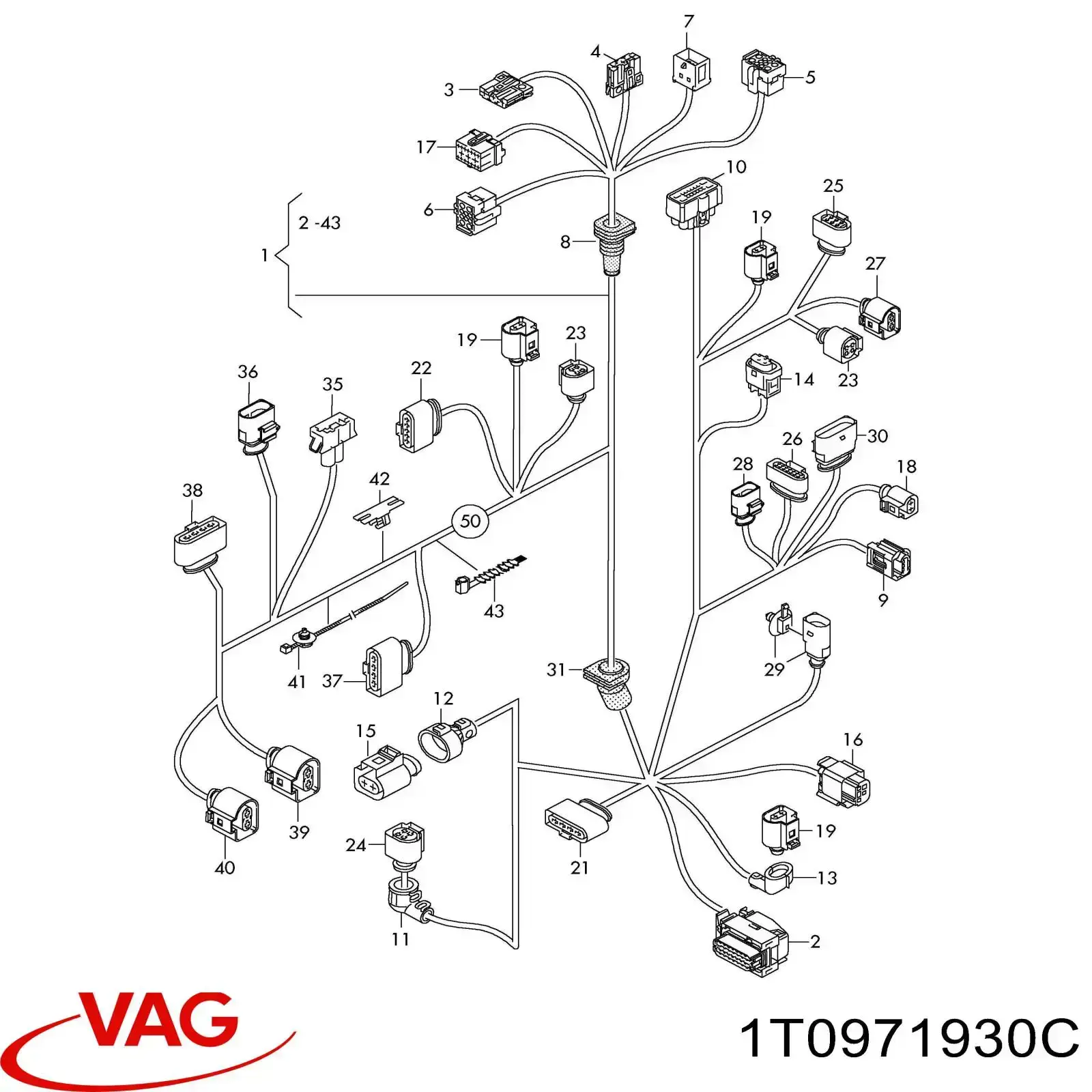  VAG 1T0971930C preço, a partir de 8,05 USD