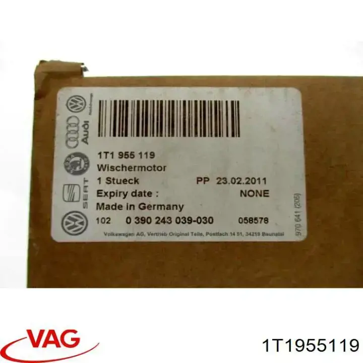 Compre 2K1955119D VAG Motor de limpador pára-brisas do pára-brisas