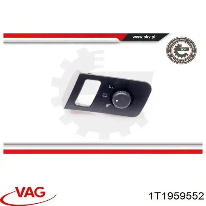 Unidade de controlo dos espelhos de retrovisão, na porta VAG 1T1959552 preço, a partir de 26,27 USD