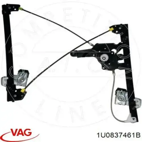 Compre 1U0837461B VAG Mecanismo de acionamento de vidro da porta dianteira esquerda