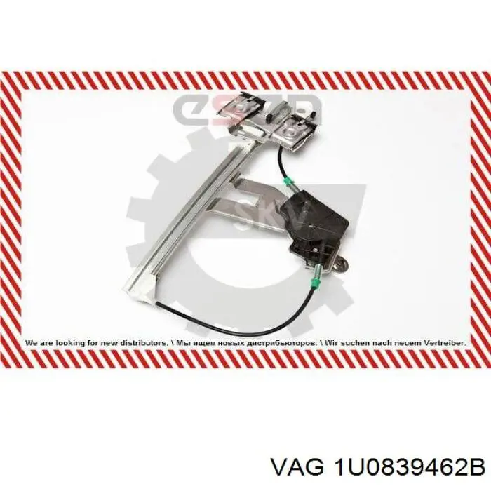 Mecanismo de acionamento de vidro da porta traseira direita VAG 1U0839462B preço, a partir de 43,05 USD